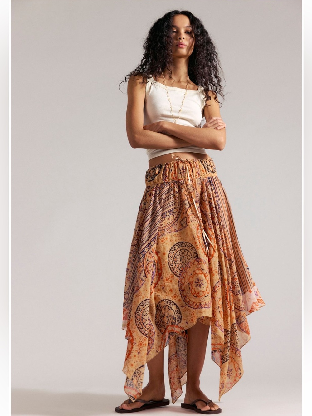 Free People One Kaia Asymmetrical Skirt NWT S